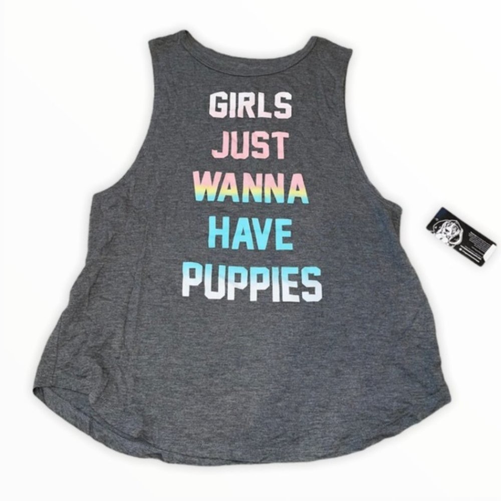 NWT Puppies Make Me Happy Girls Just Wanna Tank